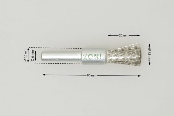 szczotka pędzelkowa średnica głowicy 10 mm drut stalowy nierdzewny 0.3 ROF - Szczotki pędzelkowe