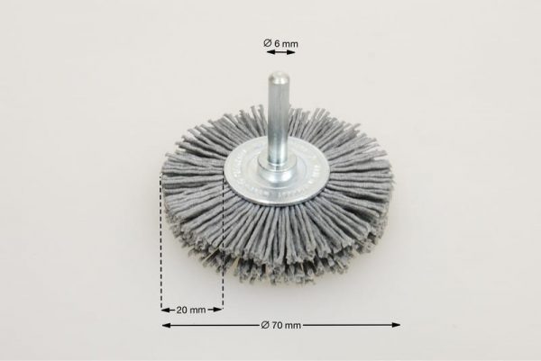 szczotka tarczowa trzpieniowa średnica 70 mm włókno ścierne 1.1 SIC - Szczotki tarczowe trzpieniowe