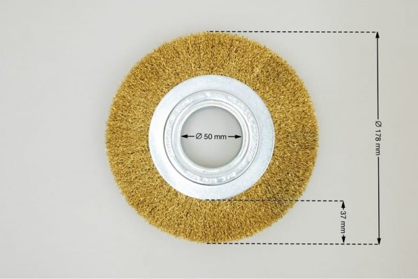 szczotka tarczowa średnica 178 mm drut mosiężny 0.3 MES - Szczotki tarczowe