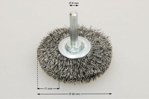 szczotka tarczowa trzpieniowa średnica 60 mm drut stalowy 0.3 STA - Szczotki tarczowe trzpieniowe