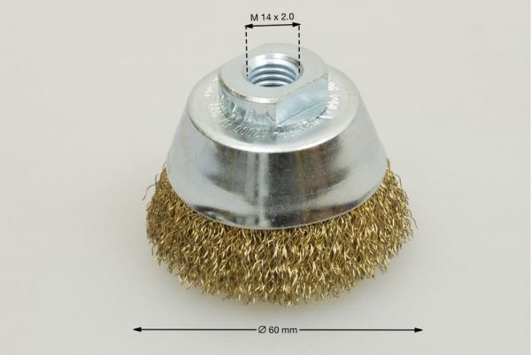 szczotka doczołowa średnica 60 mm drut stalowy mosiądzowany 0.3 STM - Szczotki doczołowe