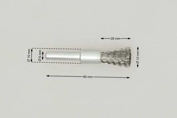 szczotka pędzelkowa średnica głowicy 10 mm drut stalowy 0.3 STA - Szczotki pędzelkowe