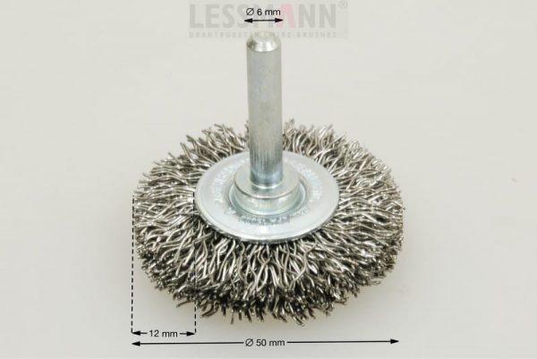szczotka tarczowa trzpieniowa średnica 50 mm drut stalowy 0.5 STA - Szczotki tarczowe trzpieniowe