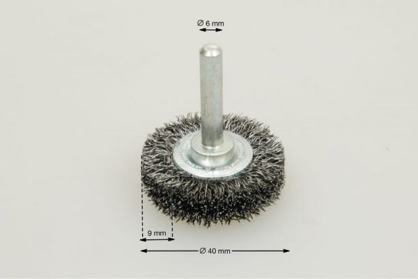 szczotka tarczowa trzpieniowa średnica 40 mm drut stalowy 0.3 STA - Szczotki tarczowe trzpieniowe