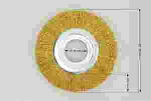 szczotka tarczowa średnica 150 mm drut mosiężny 0.3 MES - Szczotki tarczowe