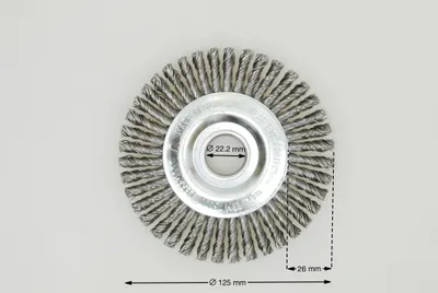 Szczotka tarczowa splatana stal 0.50 125x6x26x22.2